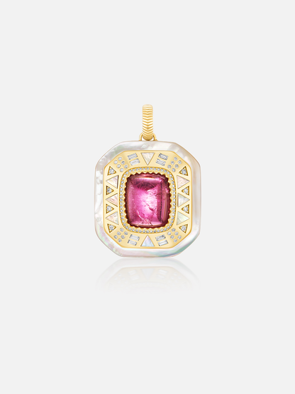 Pala Pink Tourmaline Sugarloaf Pendant 25.88ct