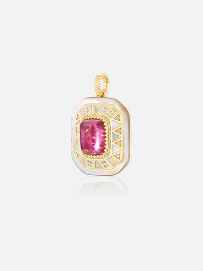 Pala Pink Tourmaline Sugarloaf Pendant 25.88ct