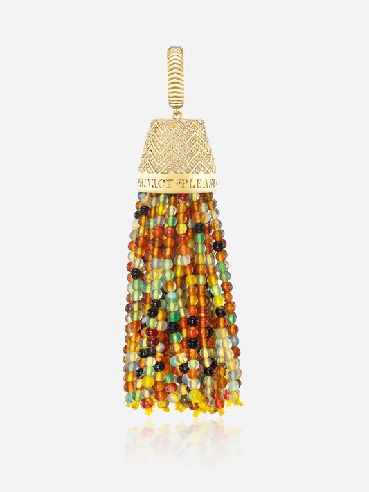 "Privacy Please" Keychain Tassel