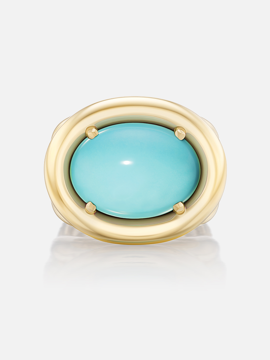Sleeping Beauty Turquoise Giza Ring 10.20ct