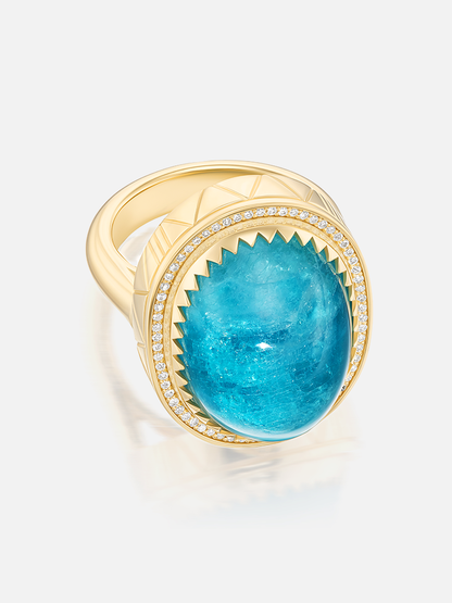 Vagabond Paraiba Ring 26.30ct Size 6