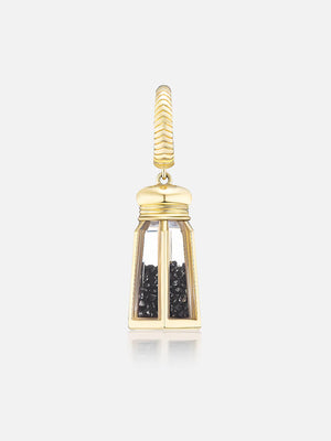 Black Mini Lucky Salt Shaker Pendant Charm MCM