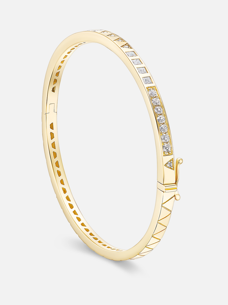 Skinny Juju Bangle Diamond | 18k Gold Fine Jewelry | Harwell Godfrey