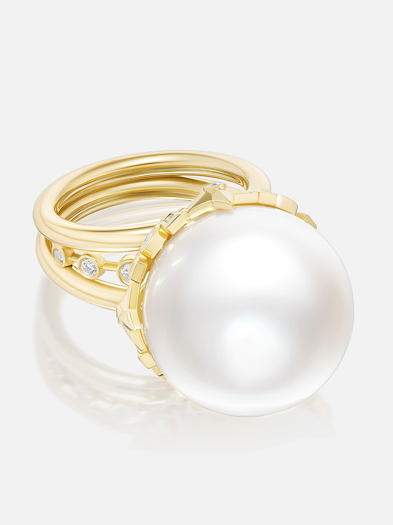 Supernova Pearl Cocktail Ring