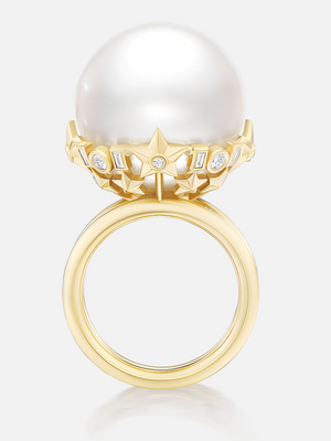 Supernova Pearl Cocktail Ring