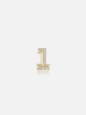 Lucky Number 1 Stud Earring 1
