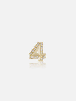 Lucky Number 4 Stud Earring RTS