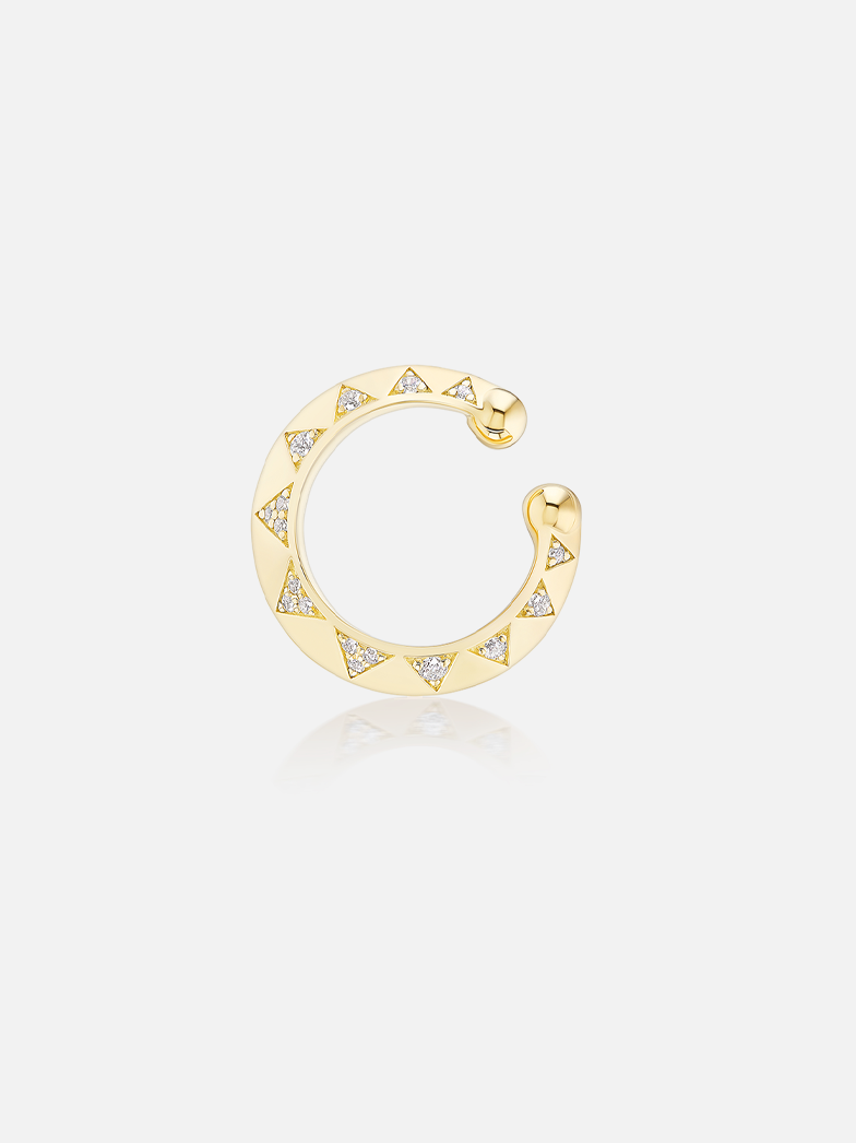 Tapered Talisman Diamond Ear Cuff