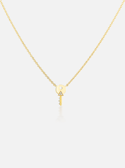 16-18" Tiny Key Pendant Necklace