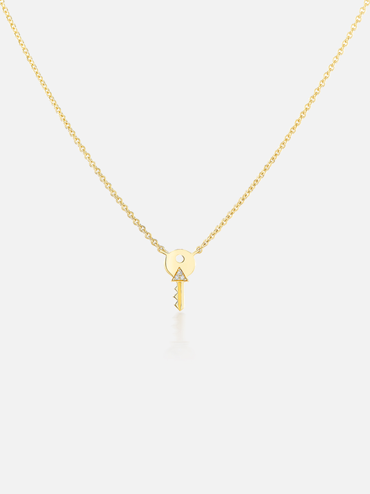 16-18" Tiny Key Pendant Necklace