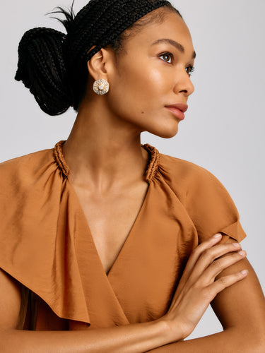 Stardust Major Button Stud Earrings