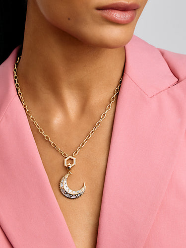 AYSU. Mini Moon Crescent Necklace - Gold – REGALROSE