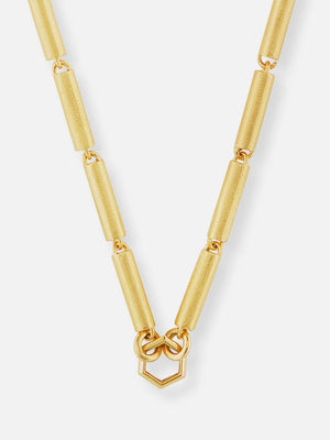 Halskette mit Baht-Gliederkette aus 22-karätigem Gold