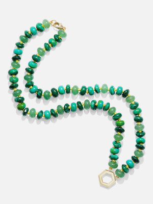 Mixed Green Bead Foundation Necklace