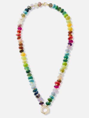 18" Rainbow Bead Foundation Necklace