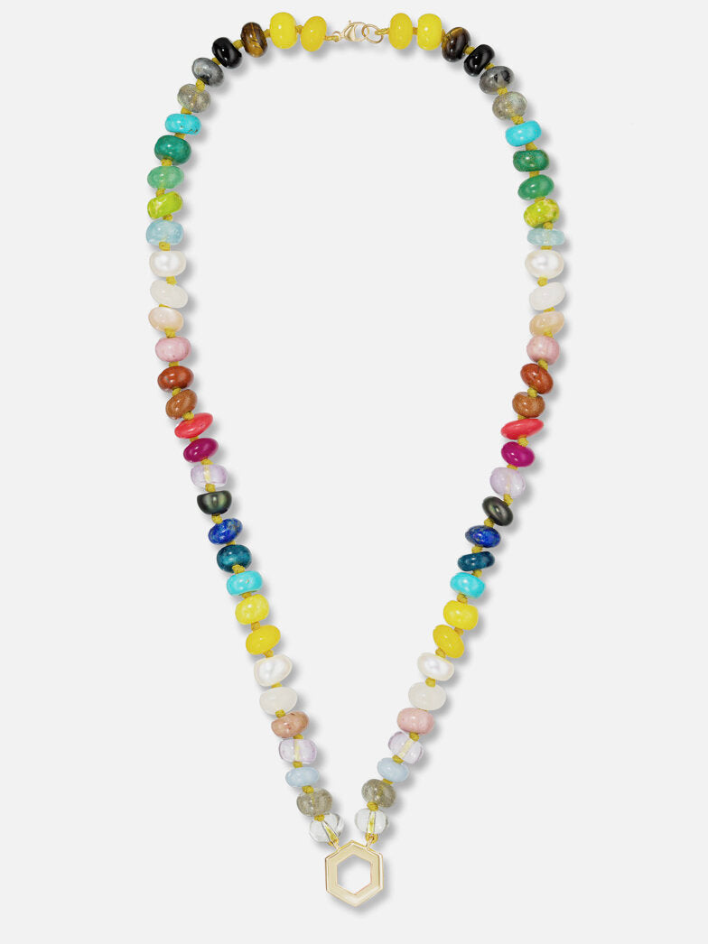 18" Rainbow Bead Foundation Necklace