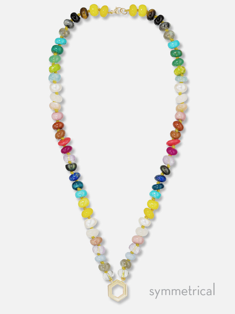 18" Rainbow Bead Foundation Necklace