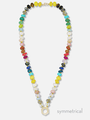 18" Rainbow Bead Foundation Halskette