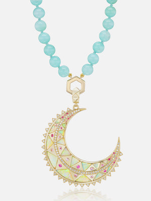 22" Chrysoprase Bead Foundation Necklace MCM