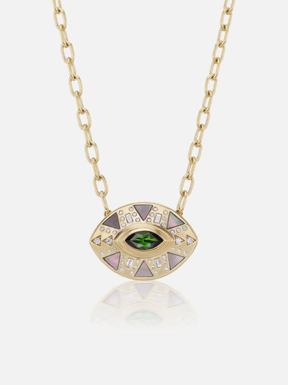 16" Cleopatra's Eye Pendant Necklace