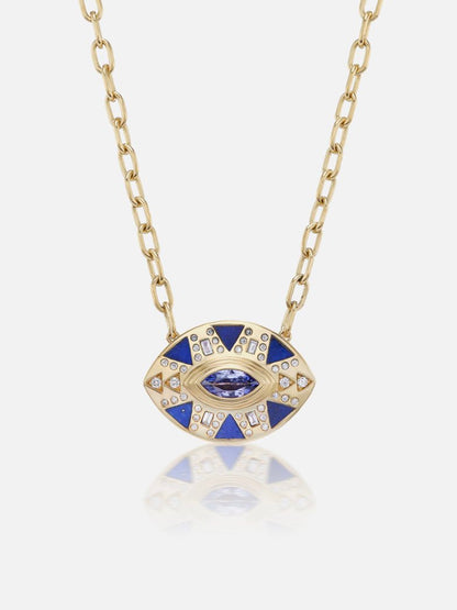 16" Cleopatra's Eye Pendant Necklace