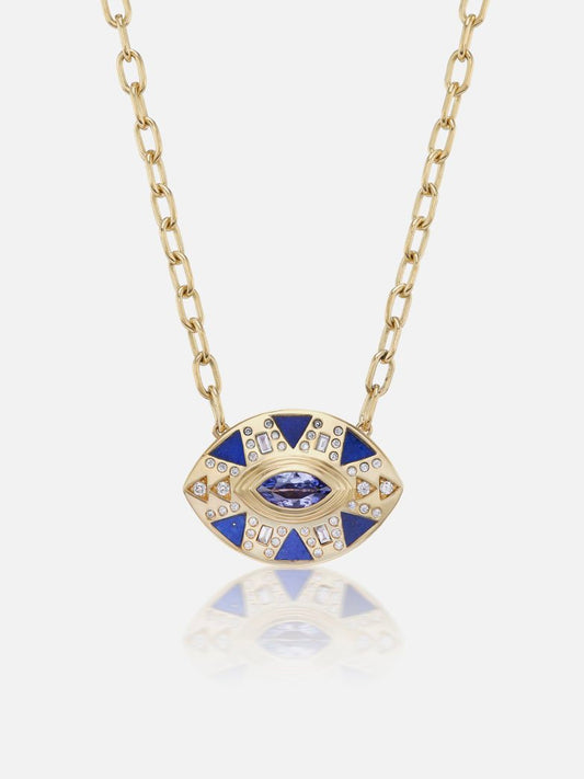 16" Cleopatra's Eye Pendant Necklace