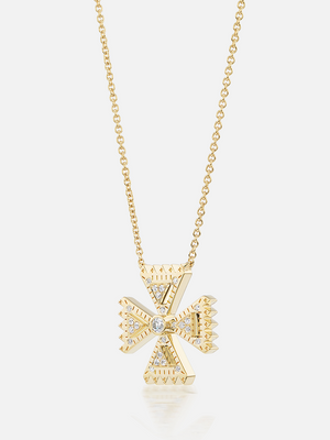 Diamond Crux Mini Pendant Necklace