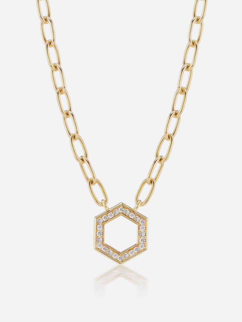 Diamond Foundation Cable Chain Necklace