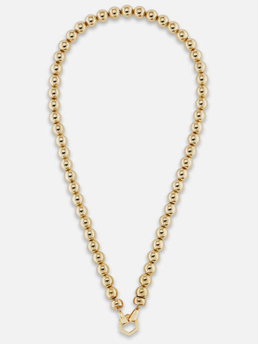 Tiny Gold Beaded Necklace, minimalist layering Necklace