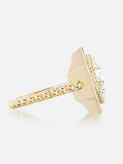 Sechseckiger Baguette-Ring