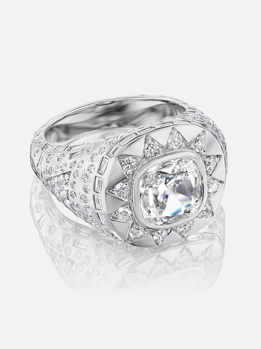 Chunky Stardust Platinum Ring