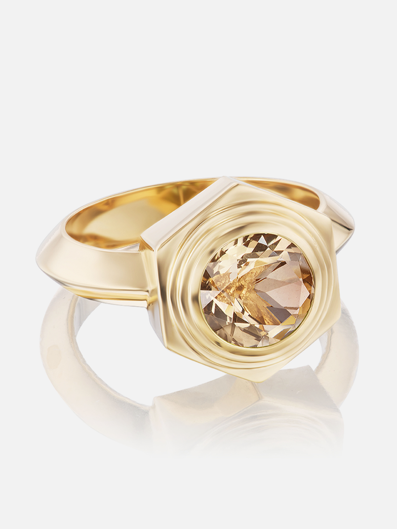 Swirling Golden Smoky Topaz Ring – Aurum Jewelers