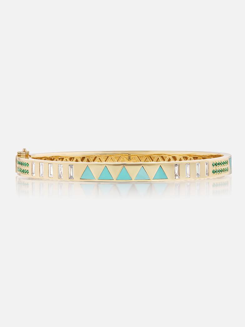 Juju Bangle - Triangle Inlay