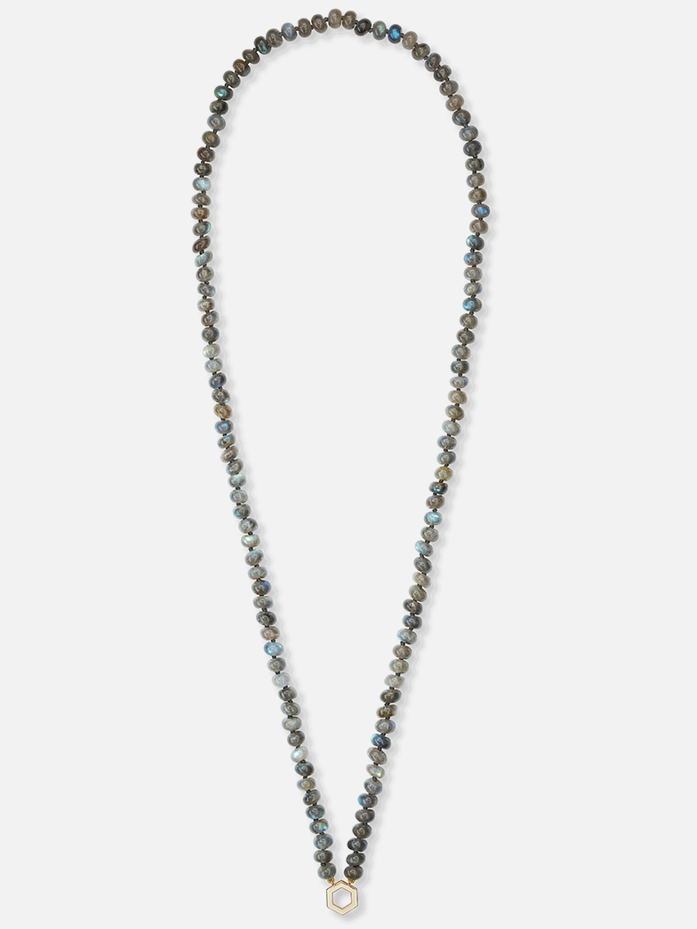32" Labradorite Bead Foundation Necklace