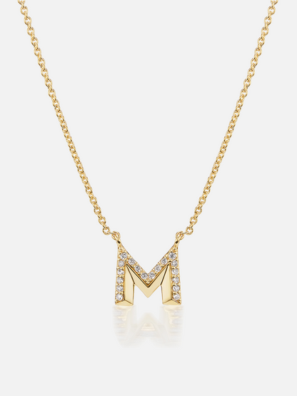 16" Knife Edge Initial Pendant Necklace