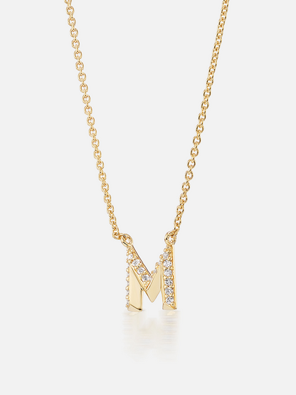 16" Knife Edge Initial Pendant Necklace