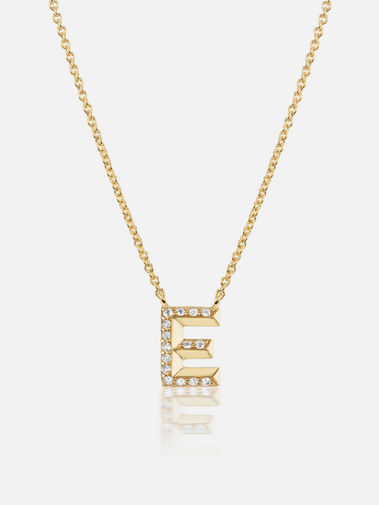 16" Knife Edge Initial Pendant Necklace