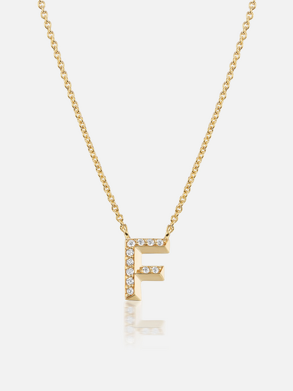 16" Knife Edge Initial Pendant Necklace