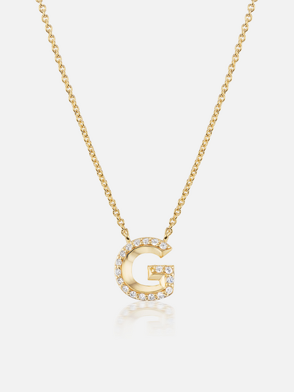 16" Knife Edge Initial Pendant Necklace
