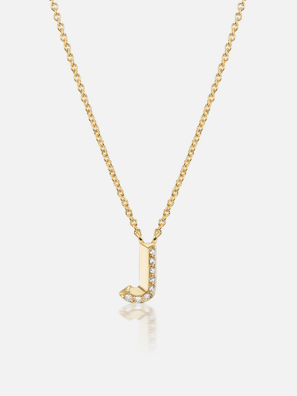 16" Knife Edge Initial Pendant Necklace