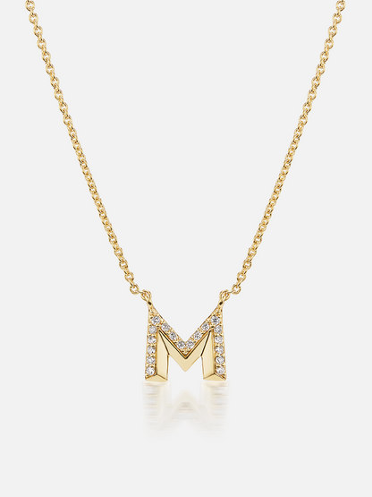 16" Knife Edge Initial Pendant Necklace
