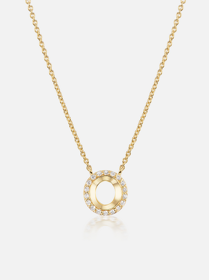 16" Knife Edge Initial Pendant Necklace