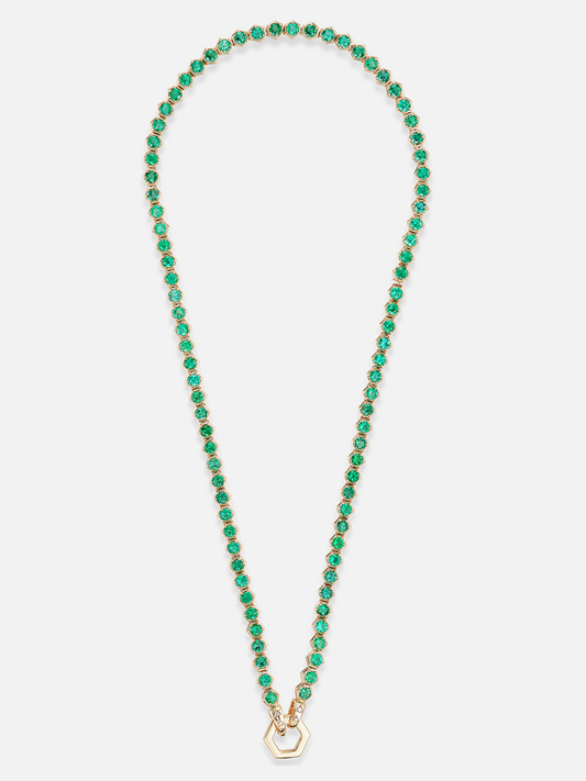 18" Emerald Tennis Necklace