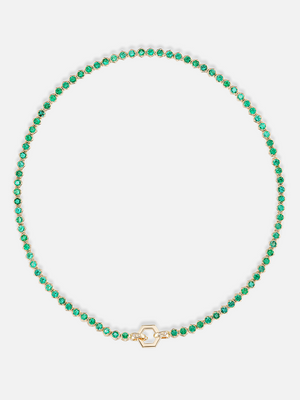 Smaragd-Tennis-Halskette