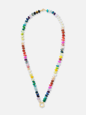 22" Rainbow Bead Foundation Necklace