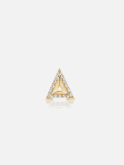 Knife Edge Initial Stud Earring