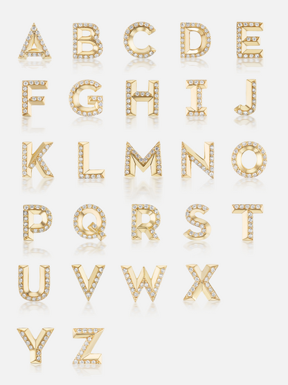 Knife Edge Initial Stud Earring