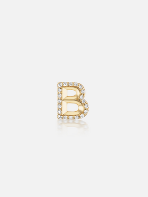 Knife Edge Initial B Stud Earring RTS