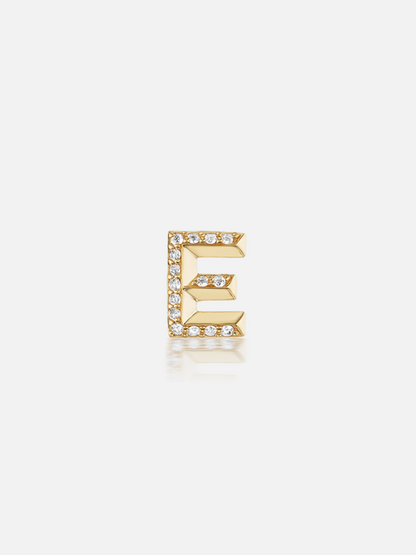 Knife Edge Initial Stud Earring