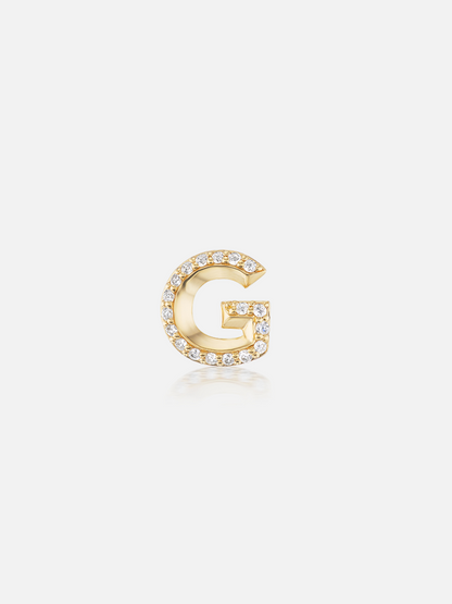 Knife Edge Initial Stud Earring